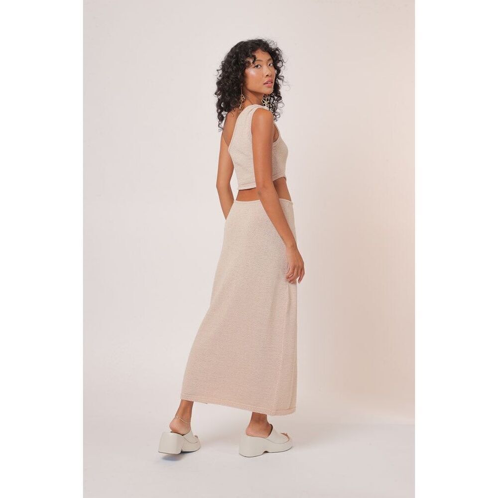 Line & Dot Elle Asymmetric KniT Knotted Midi-Dress NWT $124 - Picture 4 of 8